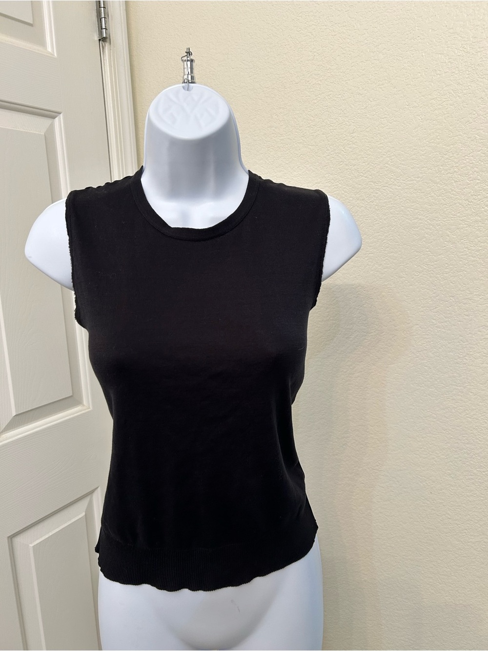 Brooks Brothers 100% Cotton and Black Sleeveless Crewneck Tank